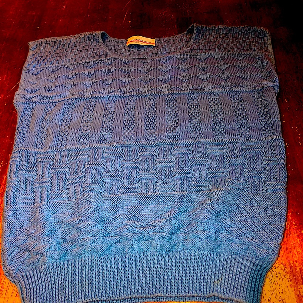 Ladies Blue Major Motion Sleeveless Sweater
